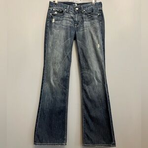 BNWOT 7 For All Mankind Women’s Dark Blue Flare Jeans, size 28
